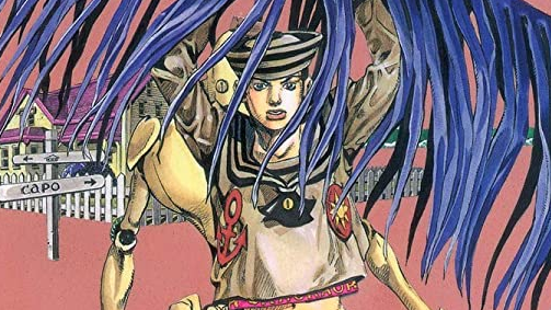 Art from JoJolion volume 1, depicting Josuke and his stand Soft & Wet